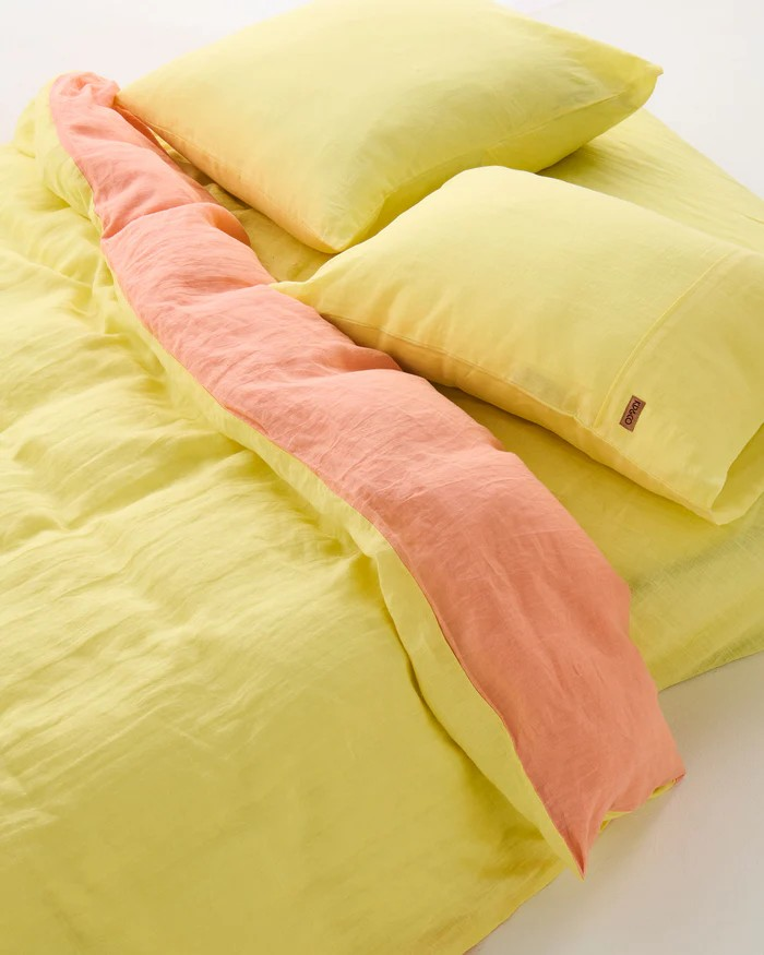 KIP & CO SUNIRSE LINEN QUILT COVER QUEEN