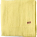 KIP & CO LEMON BUTTER LINEN FLAT SHEET KING