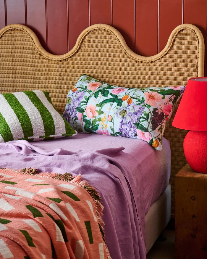 KIP & CO SPRING IN THE AIR REVERSIBLE LINEN QUILTED PILLOWCASES