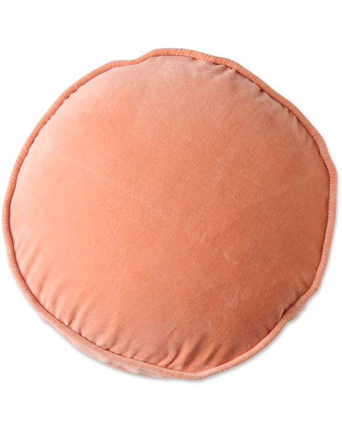 PEACH VELVET PEA CUSHION ONE SIZE KIP & CO