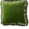CAMPSITE VELVET TASSEL CUSHION KIP & CO ONE SIZE