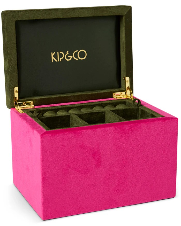 PRICKLY PEAR VELVET JEWELLERY BOX LARGE