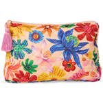 WILD FLOWERS IN BLOOMQUILTED COTTON TOILETRY PURSE