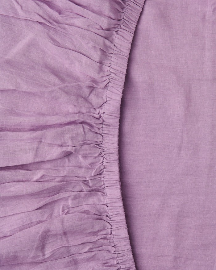 WISTERIA LINEN FITTED SHEET KING KIP & CO