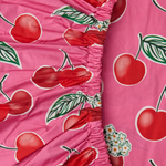 KIP & CO CHERRY BLOSSOM ORGANIC COTTON FITTED SHEET QUEEN