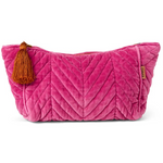 PINK VELVET TOILETRY BAG ONE SIZE KIP & CO
