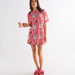 I LOVE CHRISTMAS SPOT ADULT ORGANIC COTTON OVERSIZE T SHIRT NIGHTIE