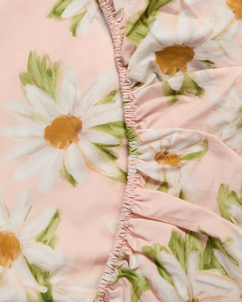 KIP & CO SWEET DAISY ORGANIC COTTON FITTED SHEET KING