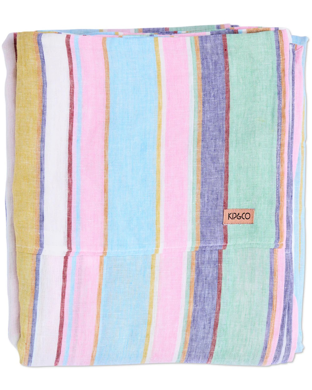 KIP & CO TANGIER DAYS LINEN FLAT SHEET QUEEN