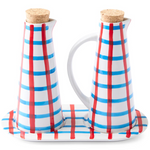 KIP & CO BON APPETIT TARTAN OIL AND VINEGAR SET ONE SIZE