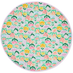 POPPING FLOWERS GREEN QUILTED BABY PLAY MAT 100% COTTON ONE SIZE