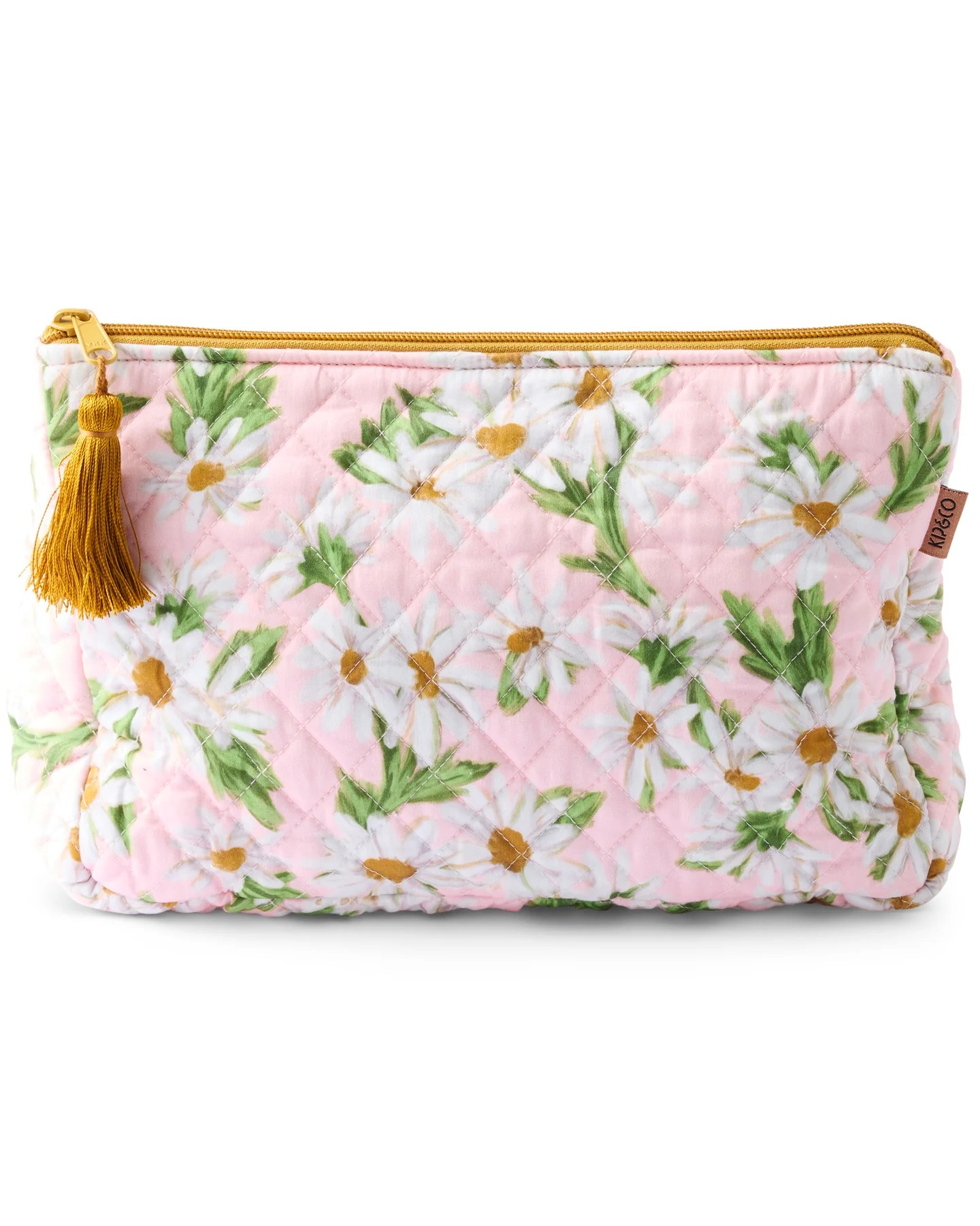 KIP & CO SWEET DAISY QUILTED COTTON TOILETRY PURSE ONE SIZE