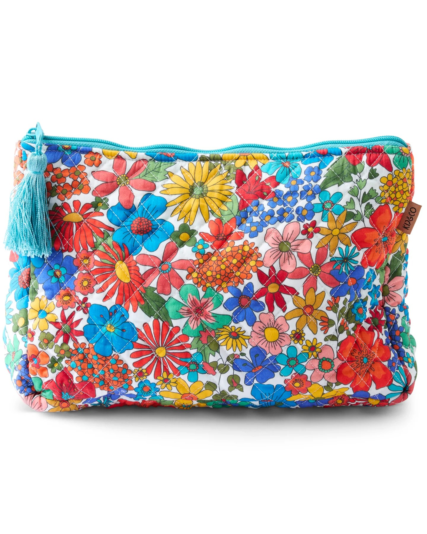 KIP & CO WINTER FIELDS QUILTED COTTON TOILETRY PURSE