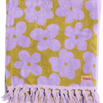 KIP & CO BIG FLOWER TERRY BATH SHEET ONE SIZE