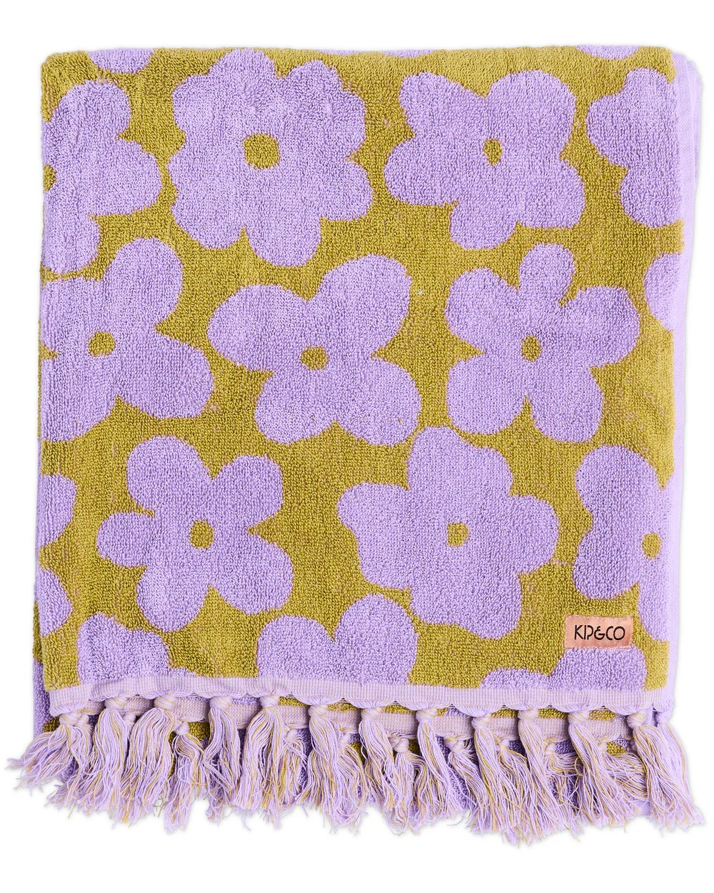 KIP & CO BIG FLOWER TERRY BATH SHEET ONE SIZE