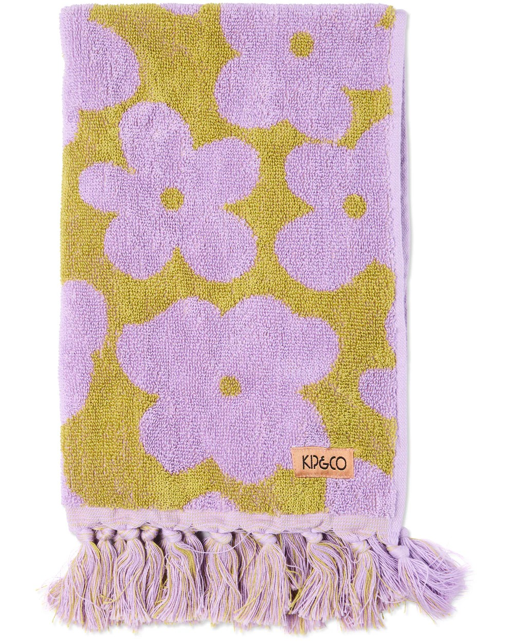 KIP & CO BIG FLOWER TERRY HAND TOWEL 