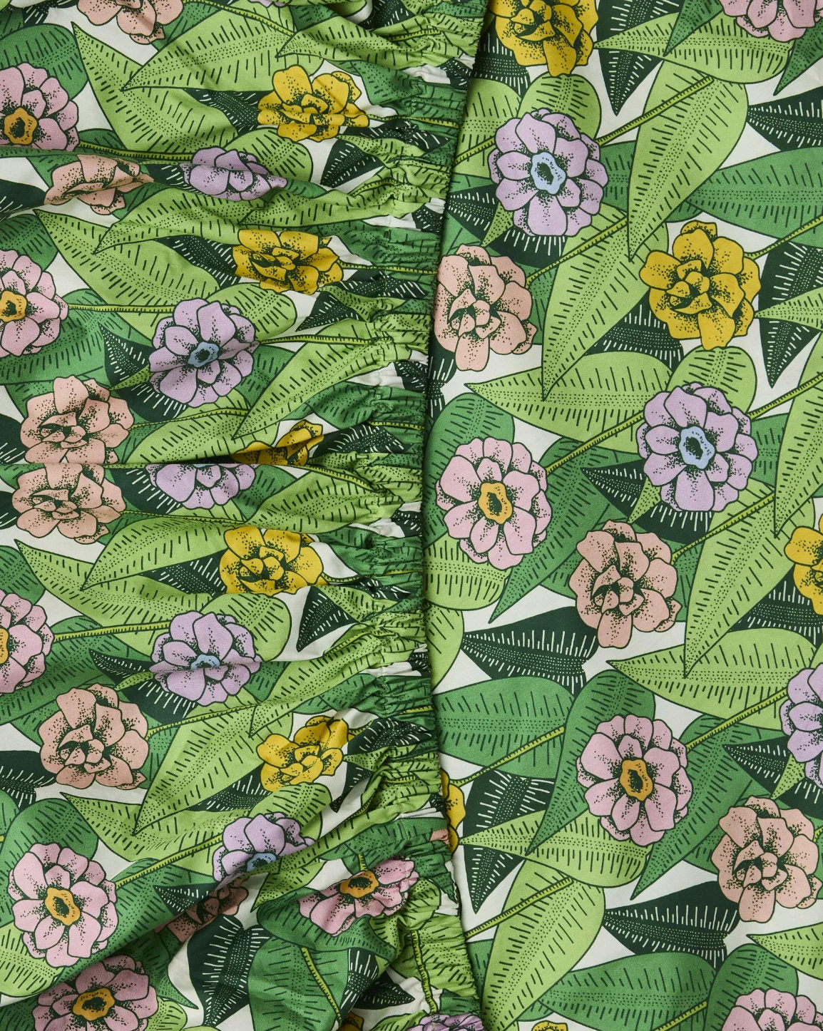 KIP & CO IN BLOOM ORGANIC COTTON FITTED SHEET KING