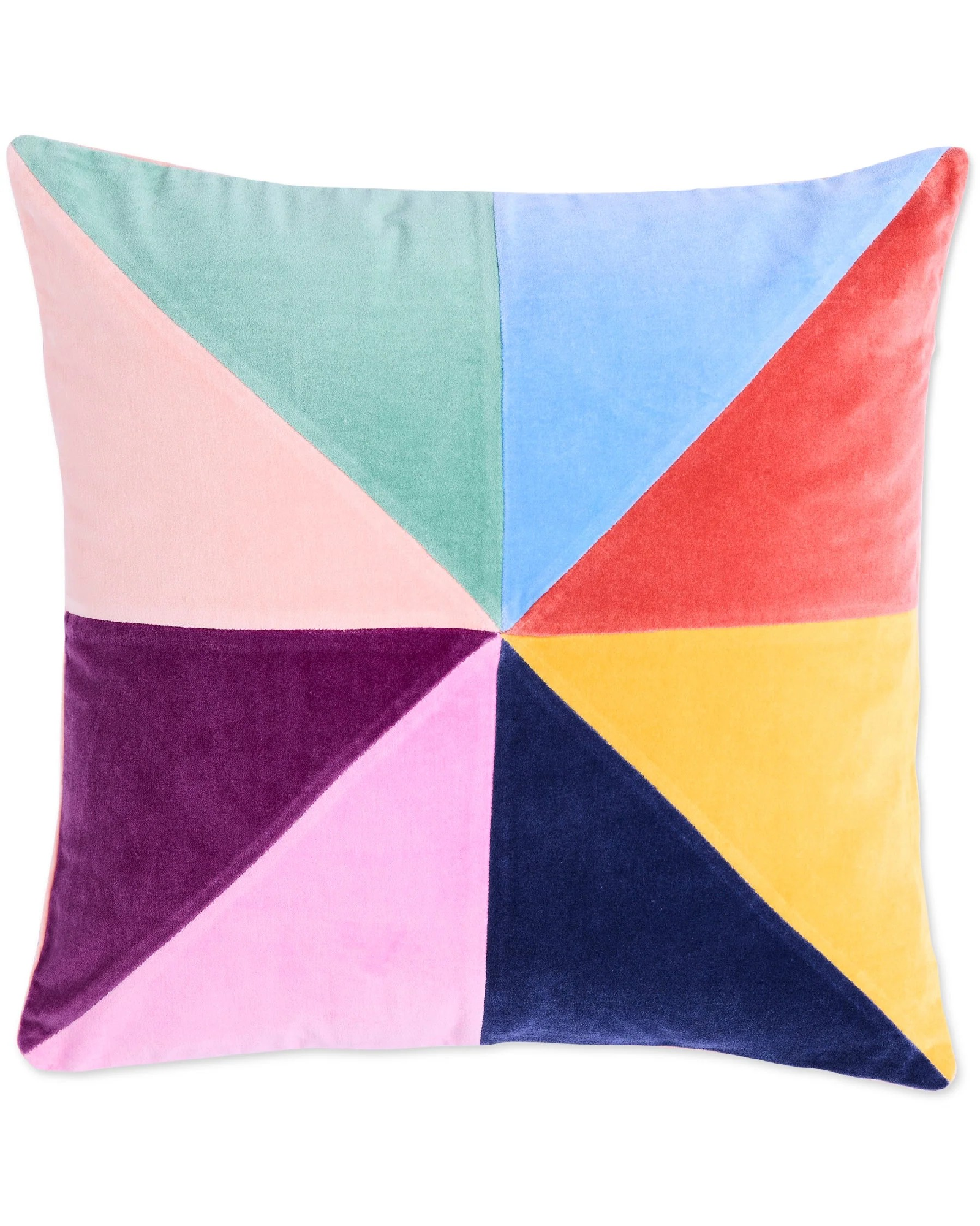 KIP & CO LUSTRE PANELLED VELVET CUSHION  ONE SIZE