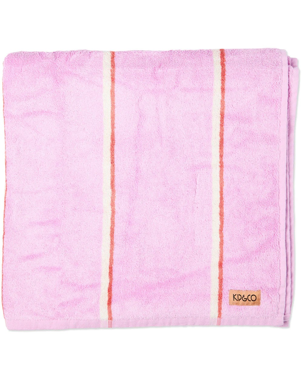 KIP & CO LAVENDER FIELD STRIPE BAMBOO TERRY BATH TOWEL ONE SIZE