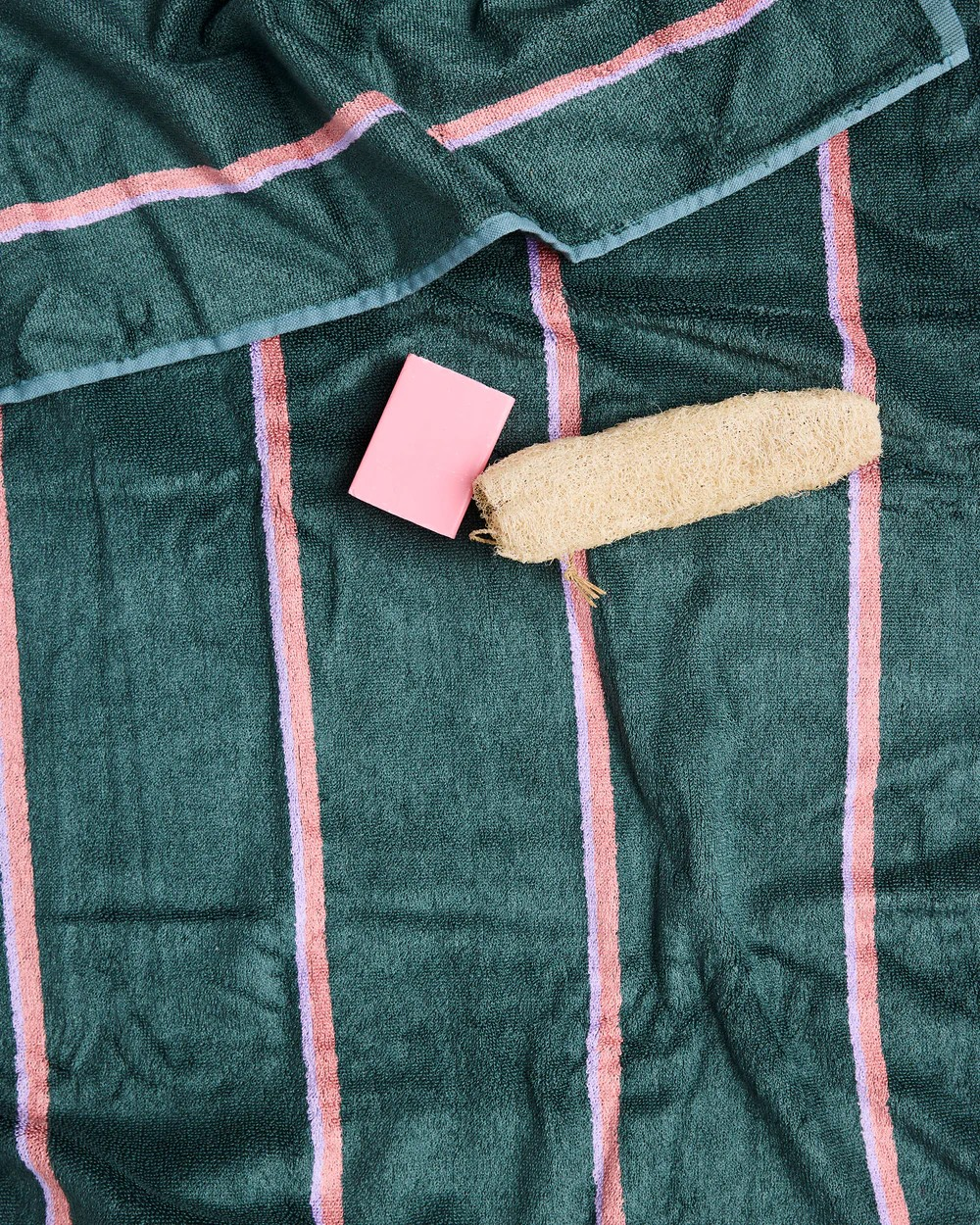 KIP & CO WAKAME CRUSH STRIPE BAMBOO TERRY BATH TOWEL ONE SIZE