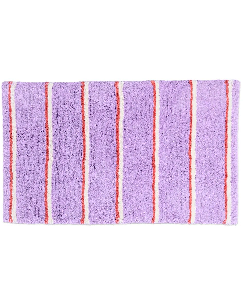 KIP & CO LAVENDER FIELD STRIPE BATH MAT