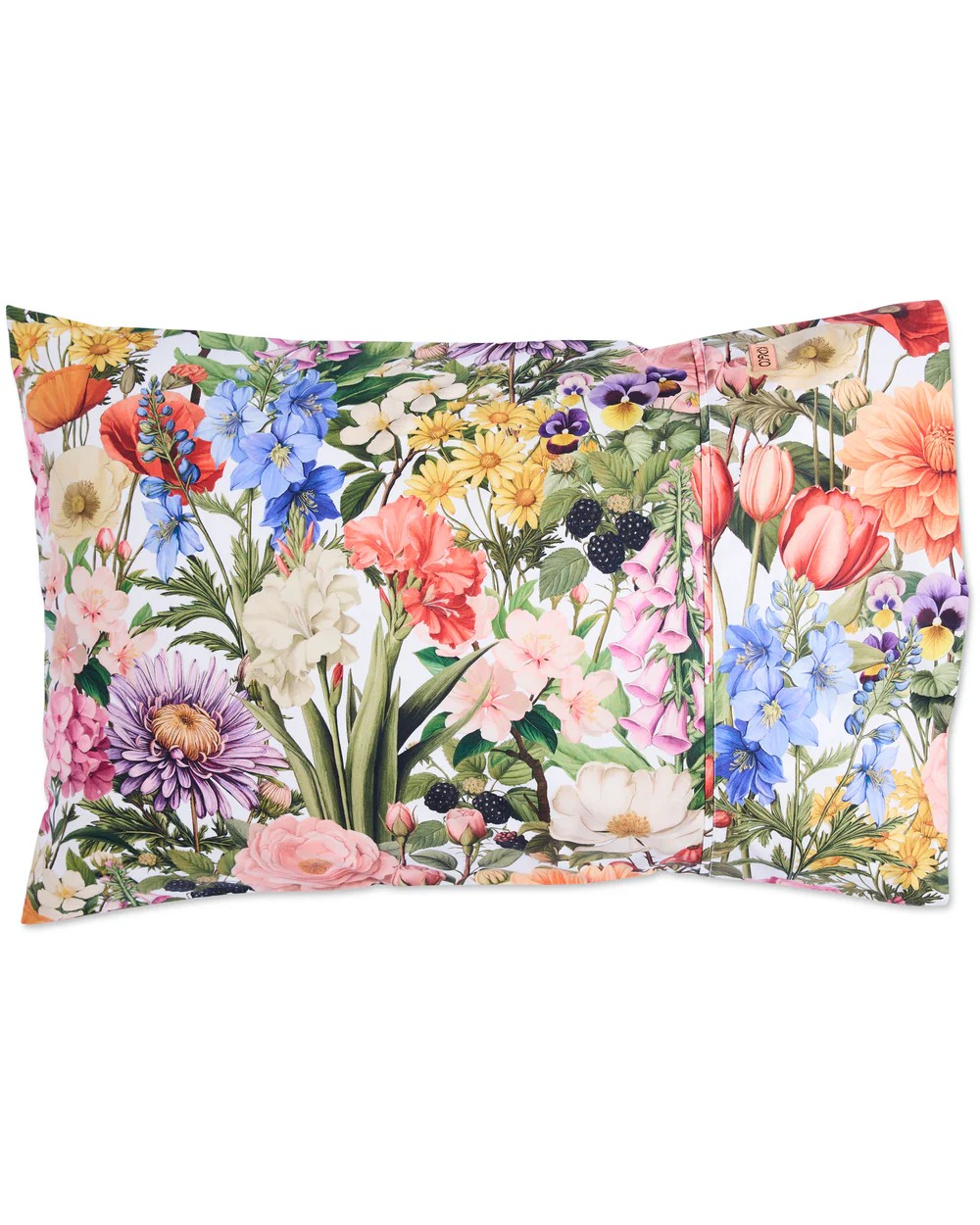 KIP & CO COTTAGE GARDEN ORGANIC COTTON PILLOWCASES 2P SET STANDARD