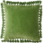 KIP & CO PISTACHIO VELVET TASSLE CUSHION