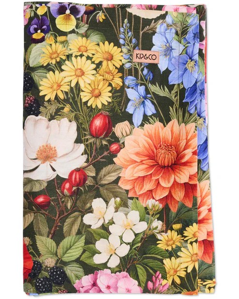 KIP & CO LARGE RECTANGULAR TABLECLOTH COTTAGE GARDEN EDEN