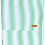 KIP & CO TARRAGON STRIPE ORGANIC COTTON FLAT SHEET QUEEN