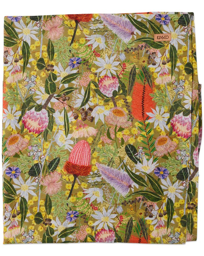 KIP & CO NATIVE PLANTATION RECTANGULAR TABLECLOTH LARGE