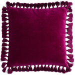 ANEMONE VELVET TASSEL CUSHION ONE SIZE 