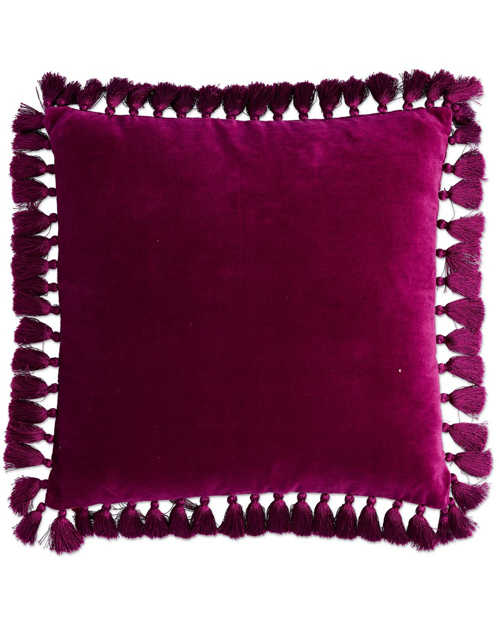 ANEMONE VELVET TASSEL CUSHION ONE SIZE 