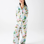 KIP & CO BOUQUET BEAUTY STRIPE ADULT FLANNELETTE ADULT LONG SLEEVE SHIRT  PANT PYJAMA SET SIZE 10