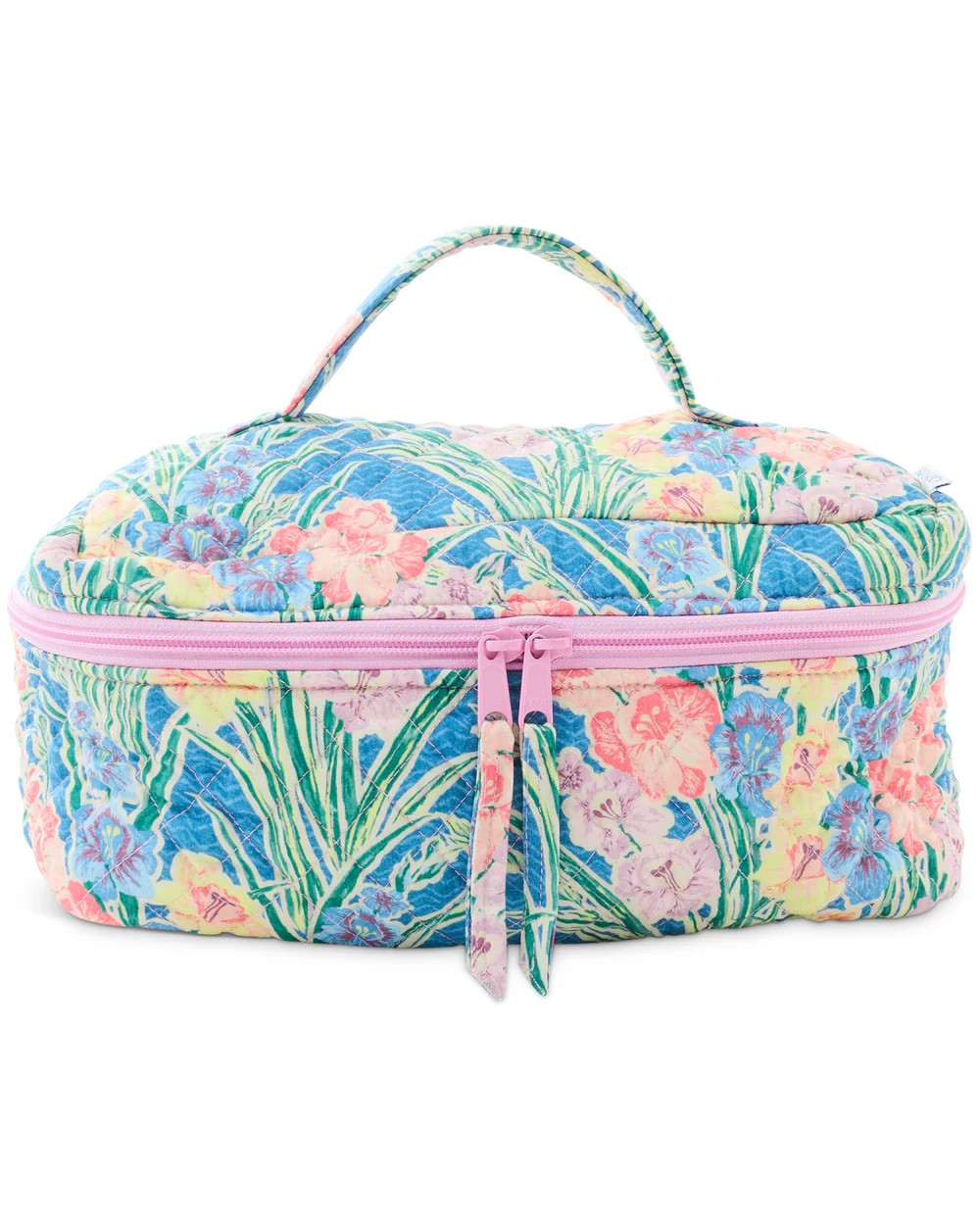 KIP & CO ANNA SPIRO GLADIOLUS QUILTED COTTON TOILETRY CASE