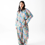 KIP & CO X ANNA SPIRO GLADIOLUS ADULT ORGANIC COTTON LONG SLEEVE SHIRT & PANTY PYJAMA SET SIZE 10