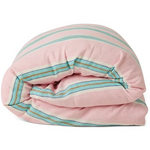 KIP & CO TICKLED PINK STRIPE LINEN QUILT COVER KING 