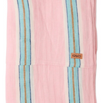 KIP & CO TICKLED PINK STRIPE LINEN FLAT SHEET QUEEN