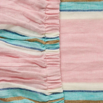 KIP & CO TICKLED PINK STRIPE LINEN FITTED SHEET KING