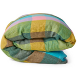 KIP & CO SORBET TARTAN LINEN QUILT COVER KING 