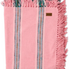 KIP & CO TICKLED PINK STRIPE WOVEN THROW 