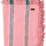 KIP & CO TICKLED PINK STRIPE WOVEN THROW 