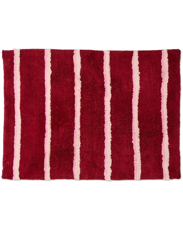 KIP & CO RUBY ROSE STRIPE BATH MAT ONE SIZE