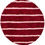 KIP & CO RUBY ROSE STRIPE ROUND BATH MAT ONE SIZE