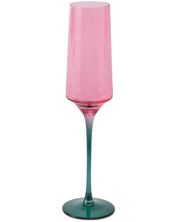 KIP & CO ISLE OF PINK CHAMPAGNE GLASS 2P SET ONE SIZE 