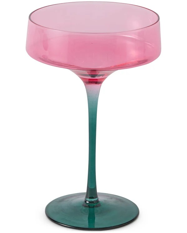 KIP & CO ISLE OF PINK MARGARITA GLASS 2P SET GLASS ONE SIZE