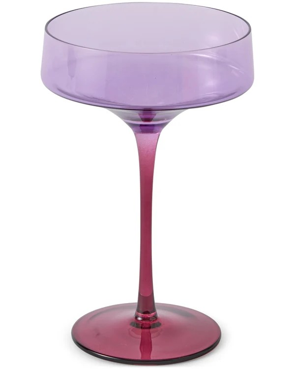 KIP & CO LILAC FIESTA MARGARITA GLASS 2P SET ON SIZE
