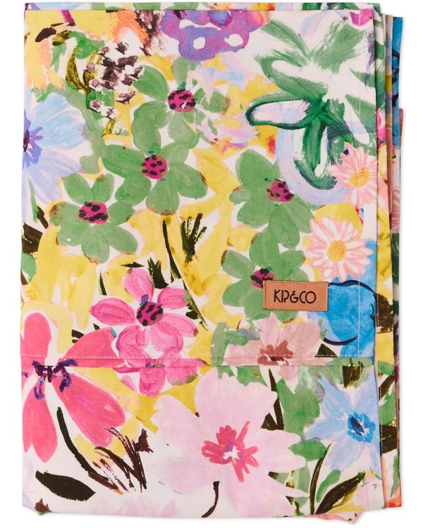 KIP & CO ALFRESCO ORGANIC COTTON FLAT SHEET QUEEN