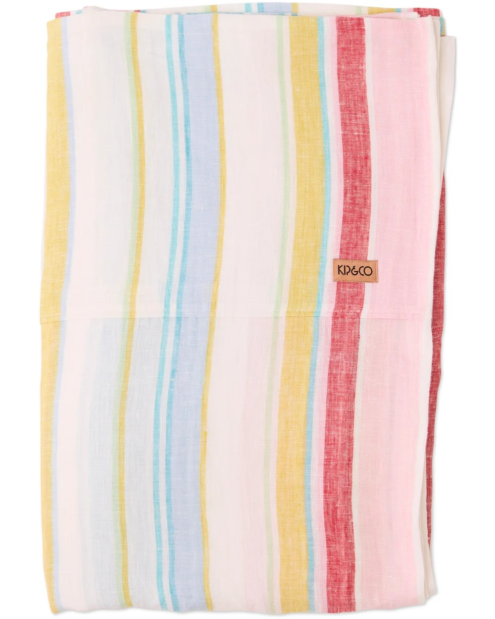 KIP & CO BELLISIMO STRIPE LINEN FLAT SHEET KING 