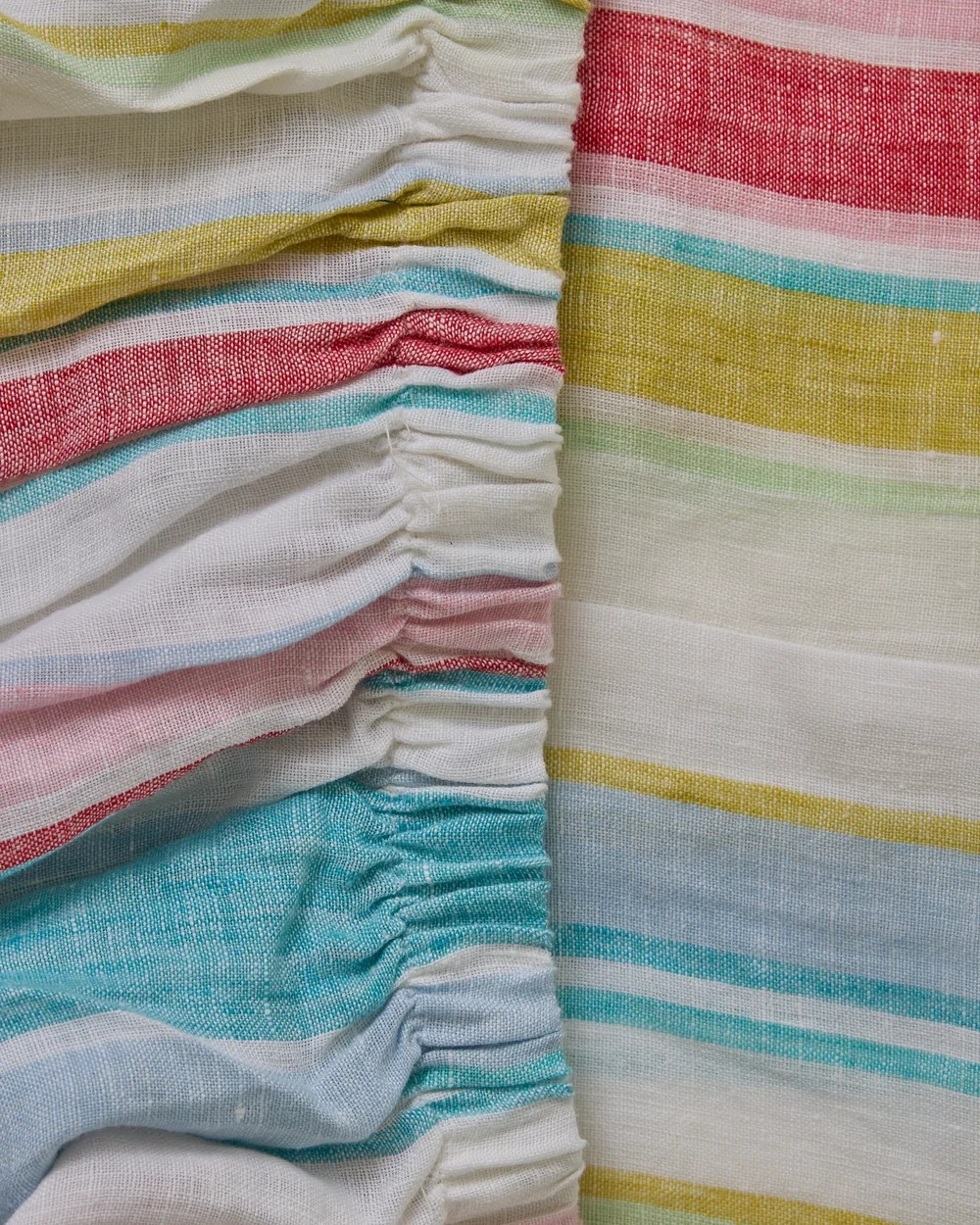 KIP & CO BELLISSIMO STRIPE LINEN FITTED SHEET QUEEN
