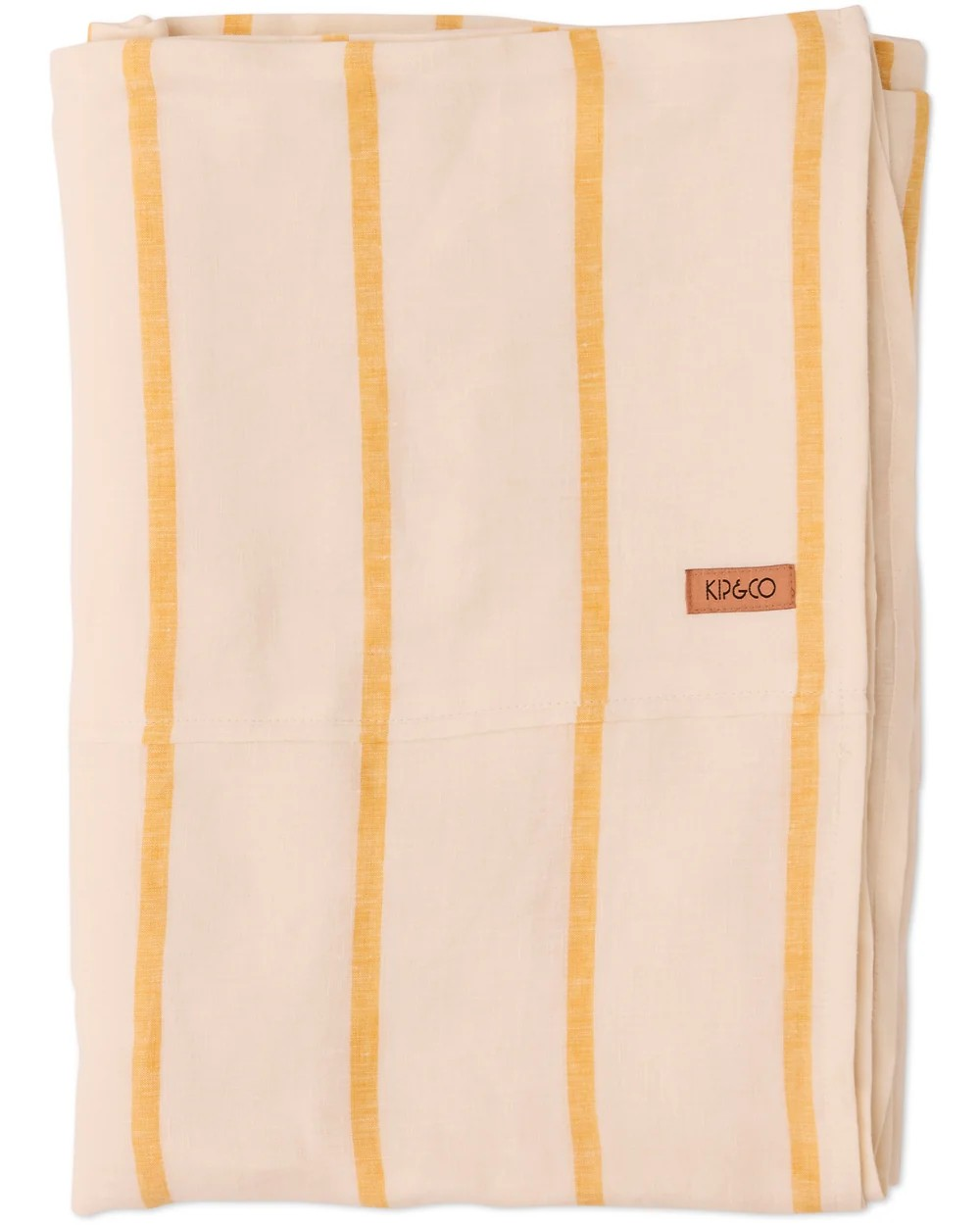 KIP & CO POPCORN STRIPE LINEN FLAT SHEET QUEEN